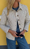 Say INA Copenhagen Quiltet Jakke - Elvira - Brown Striped