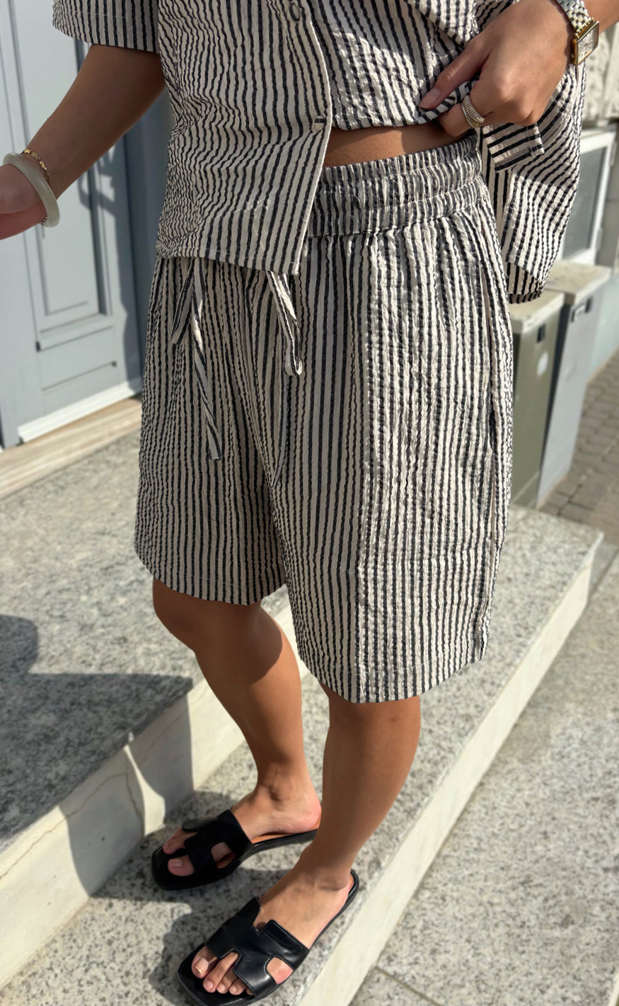 Say INA Copenhagen Shorts - Marika - Black Striped
