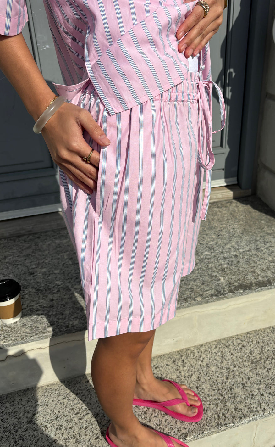 Say INA Copenhagen Shorts - Marika - Pink Striped