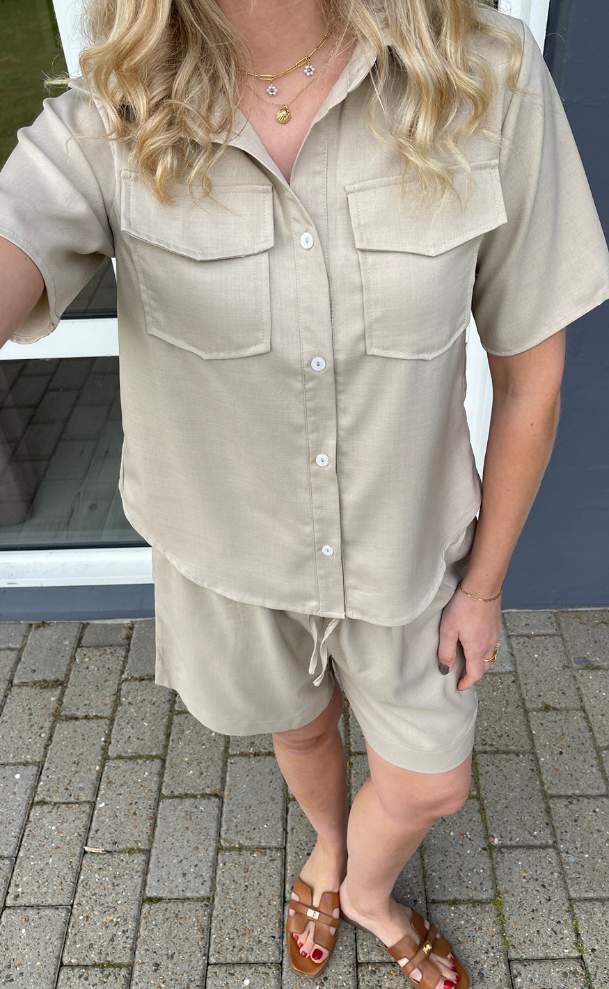 Say INA Copenhagen Skjorte - Amalie SL - Sand