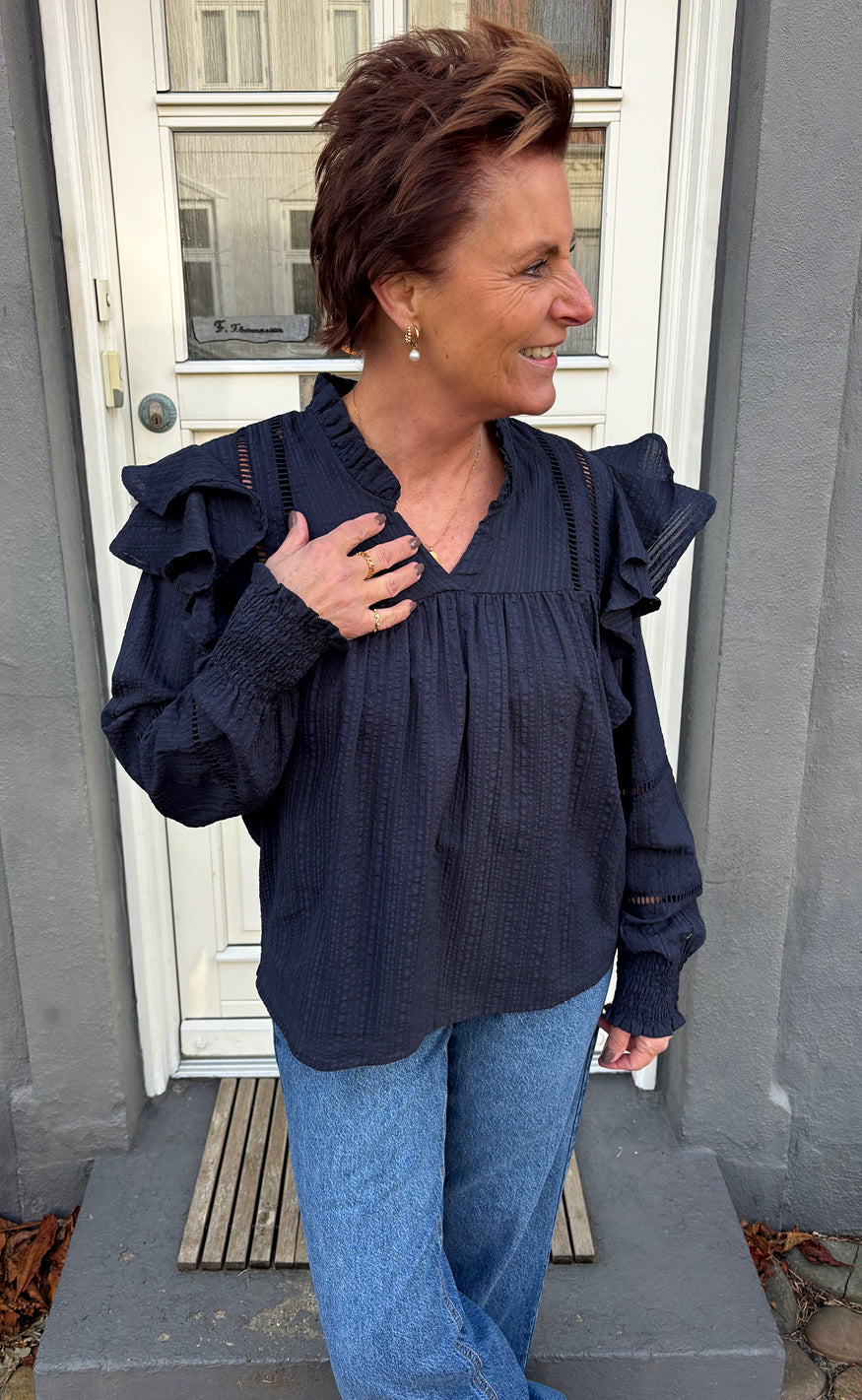 Say INA Copenhagen Skjorte - Ditte - Navy Blue