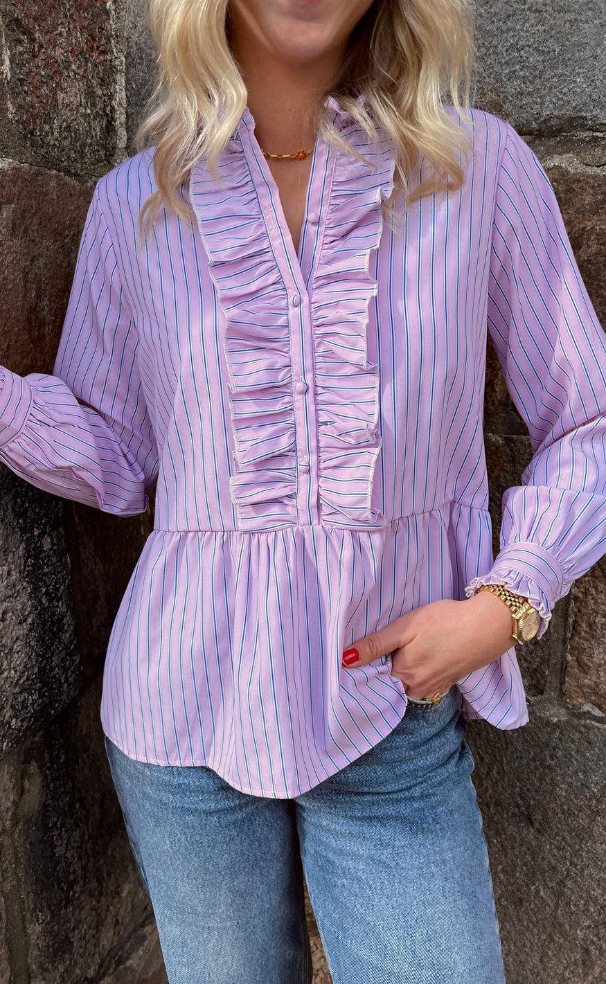 Say INA Copenhagen Skjorte - Evie - Rosa Striped