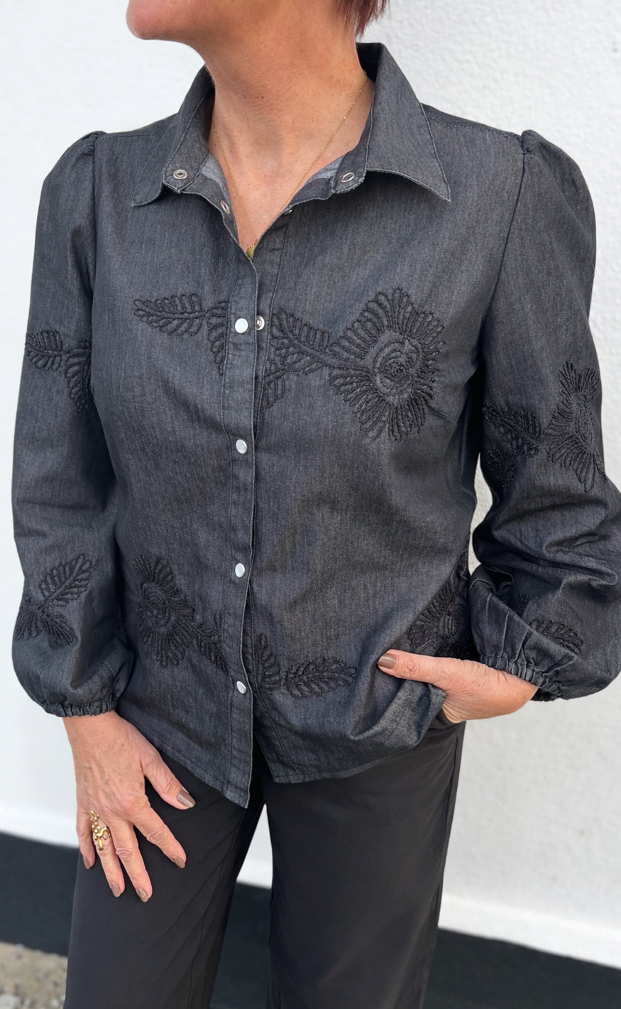 Say INA Copenhagen Skjorte - Jessi - Black Denim