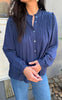 Say INA Copenhagen Skjorte - Loui - Navy Blue
