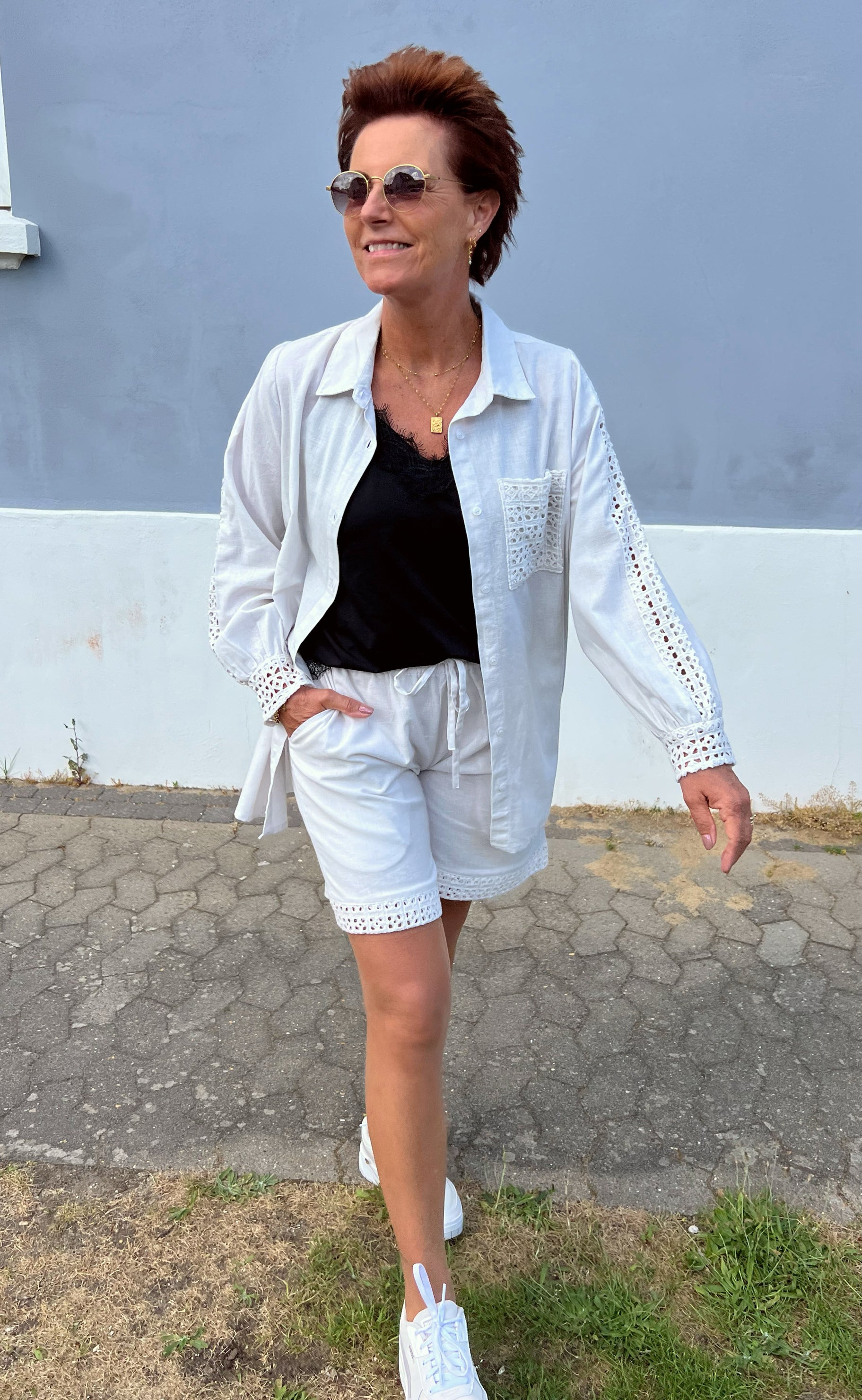 Say INA Copenhagen Skjorte - Sandy Linen - Off White