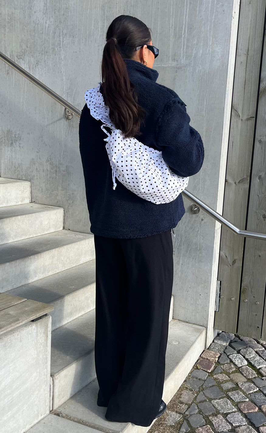 Say INA Copenhagen Taske - Dortea Dotted - White W. Black Dots