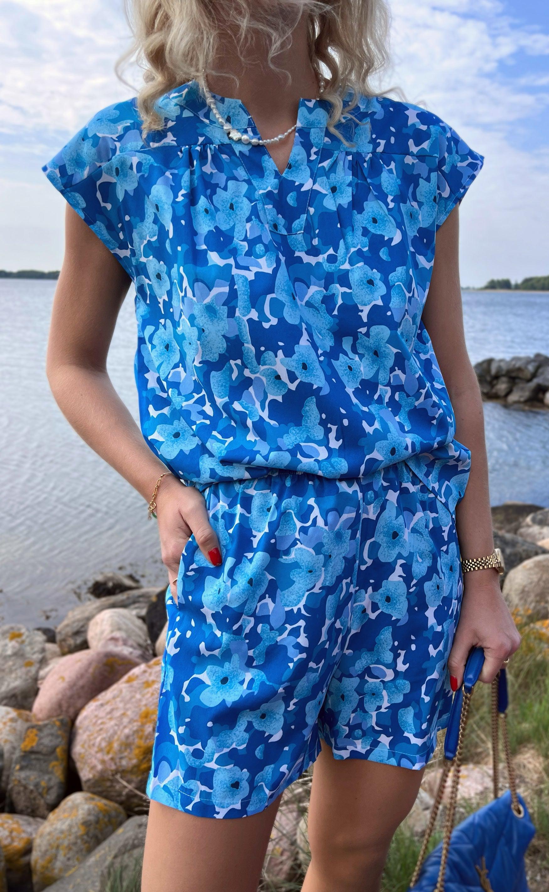 Say INA Copenhagen Top - Amelia - Blue Flower