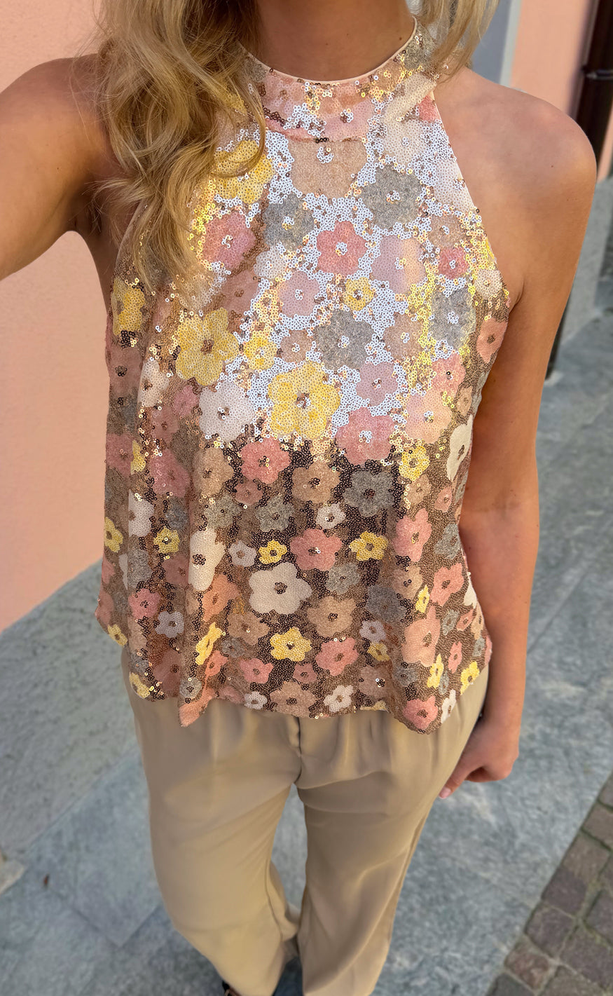 Say INA Copenhagen Top - Ava - Summer Sequin Flowers