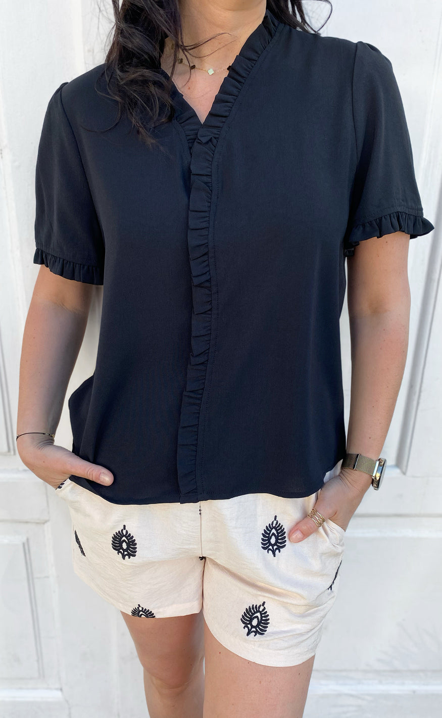 Say INA Copenhagen Top - Catja - Black