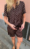 Say INA Copenhagen Top - Catja - Brown W. White Dots