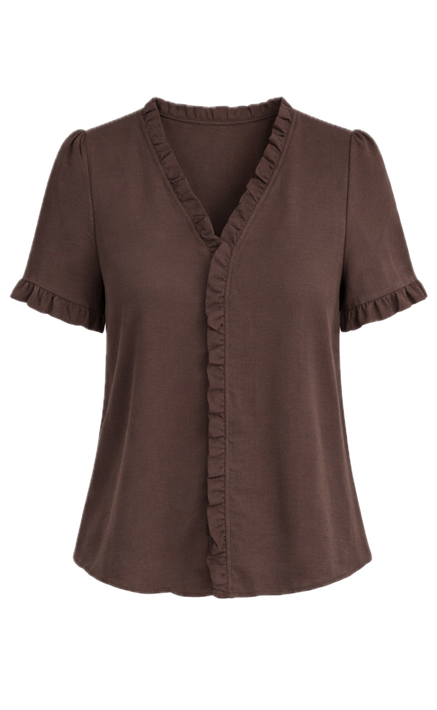 Say INA Copenhagen Top - Catja - Dark Brown