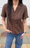 Say INA Copenhagen Top - Catja - Mocca Broderie Anglaise
