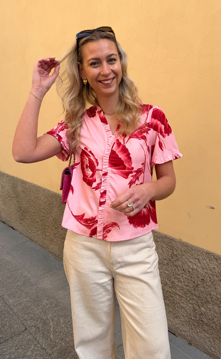 Say INA Copenhagen Top - Catja - Rosy Flower