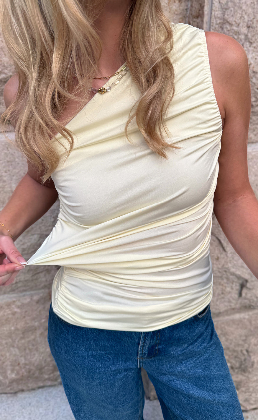 Say INA Copenhagen Top - Christina - Butter Yellow