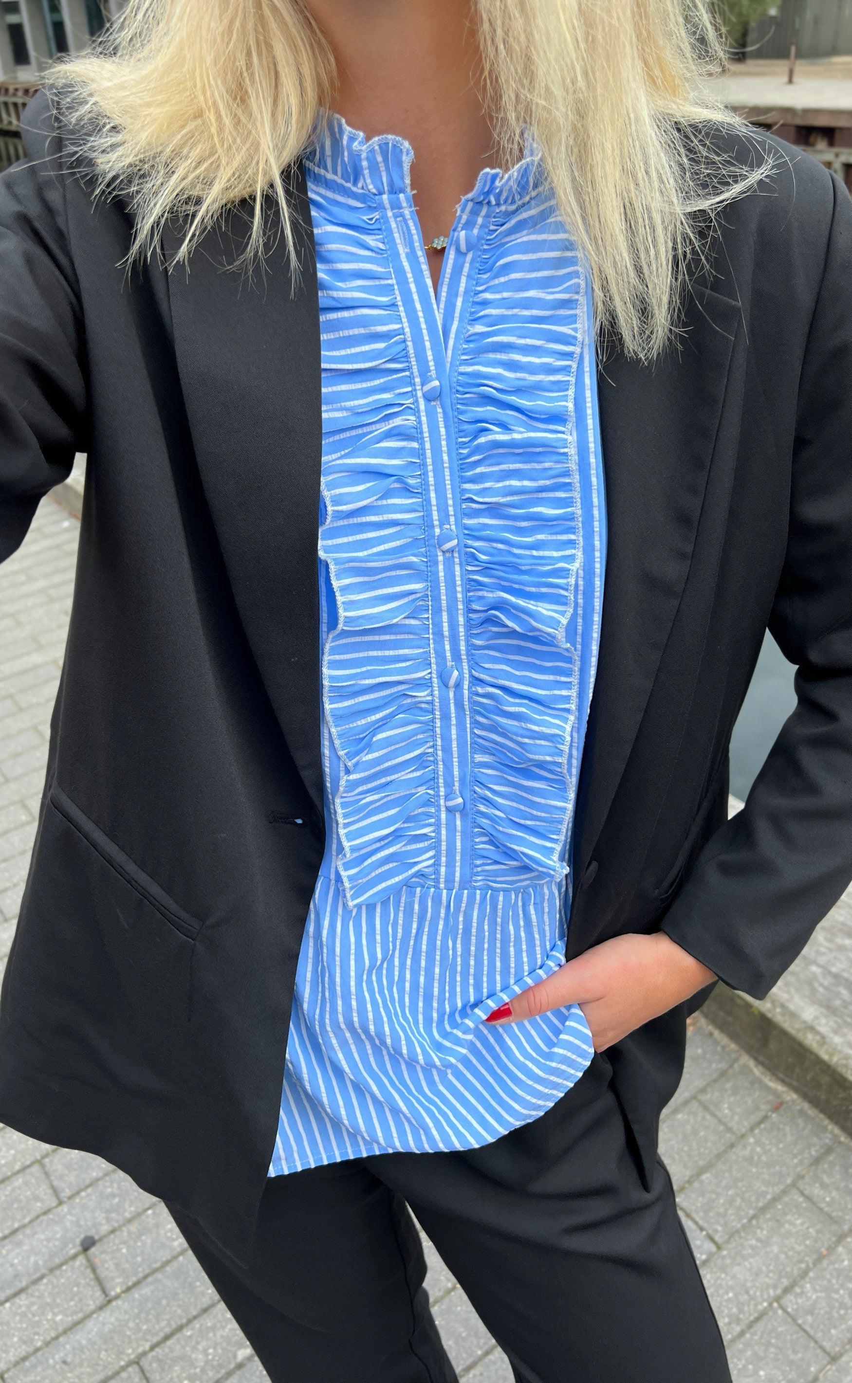 Say INA Copenhagen Top - Freya - Blue Striped