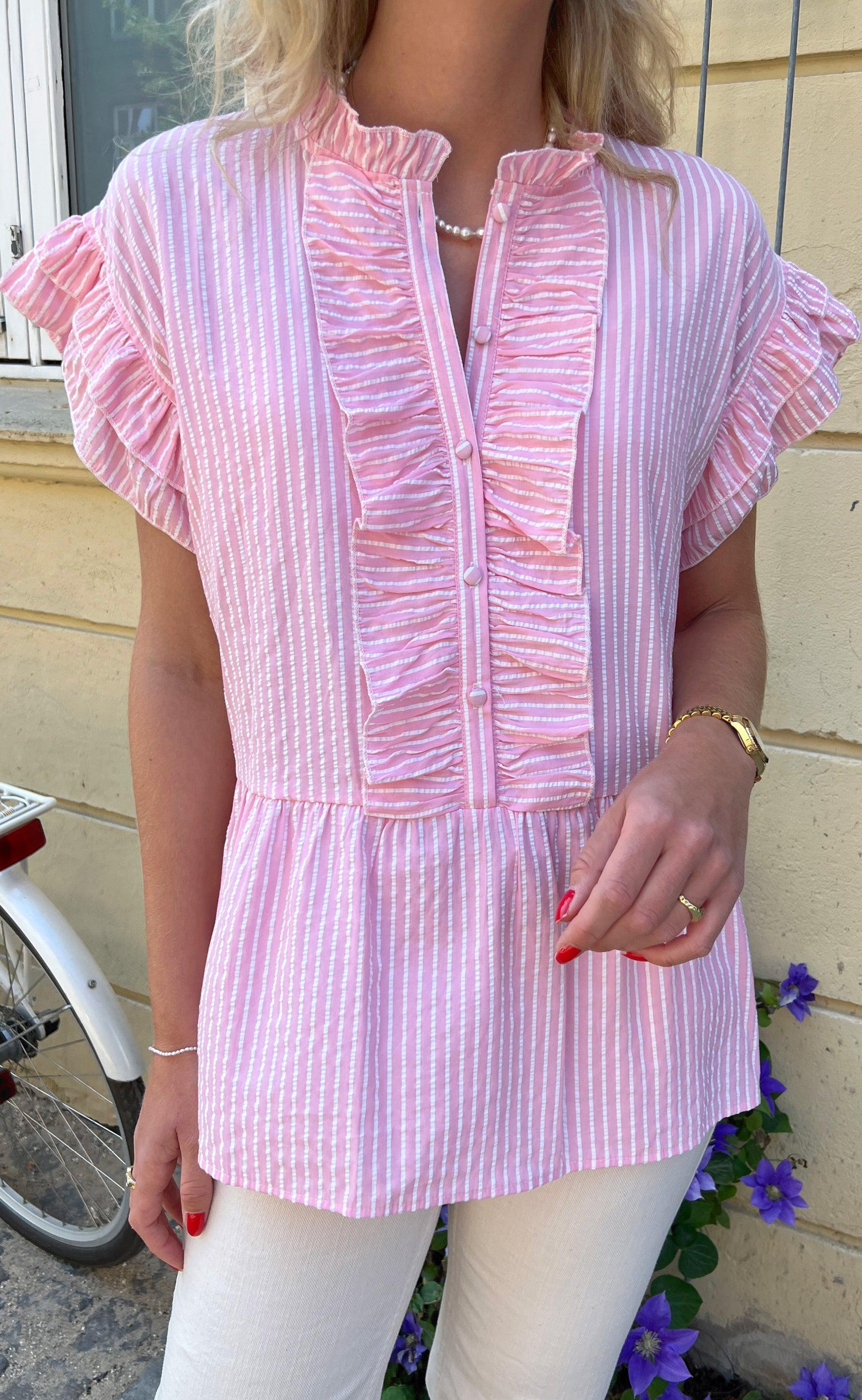 Say INA Copenhagen Top - Freya - Pink Striped