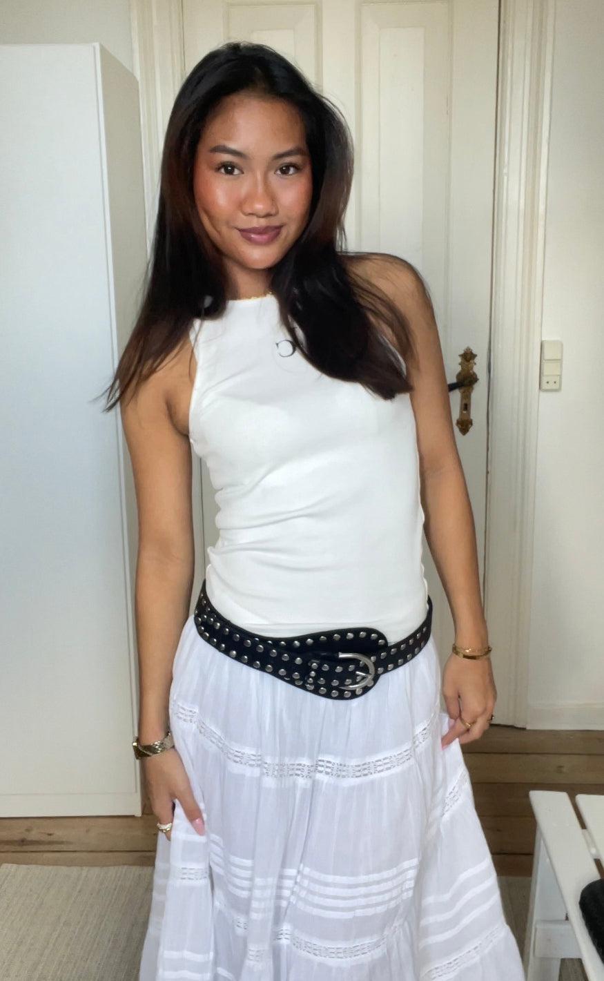 Say INA Copenhagen Top - Lea Logo - Off White