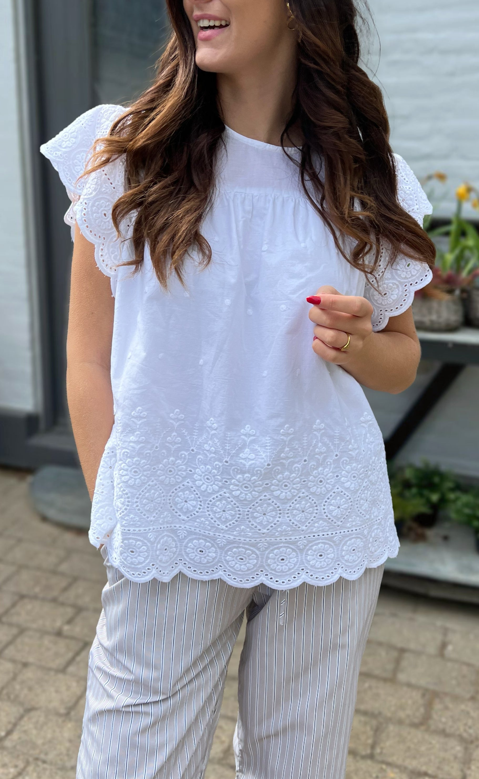 Say INA Copenhagen Top - Line - White