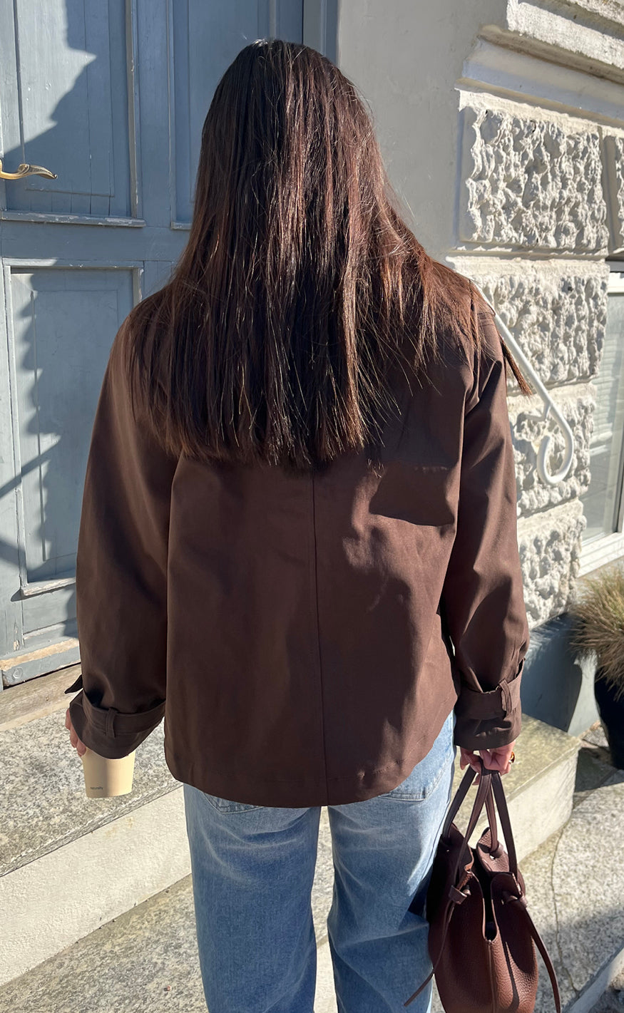 Say INA Copenhagen Trenchcoat - Louisa Short - Chocolate Brown