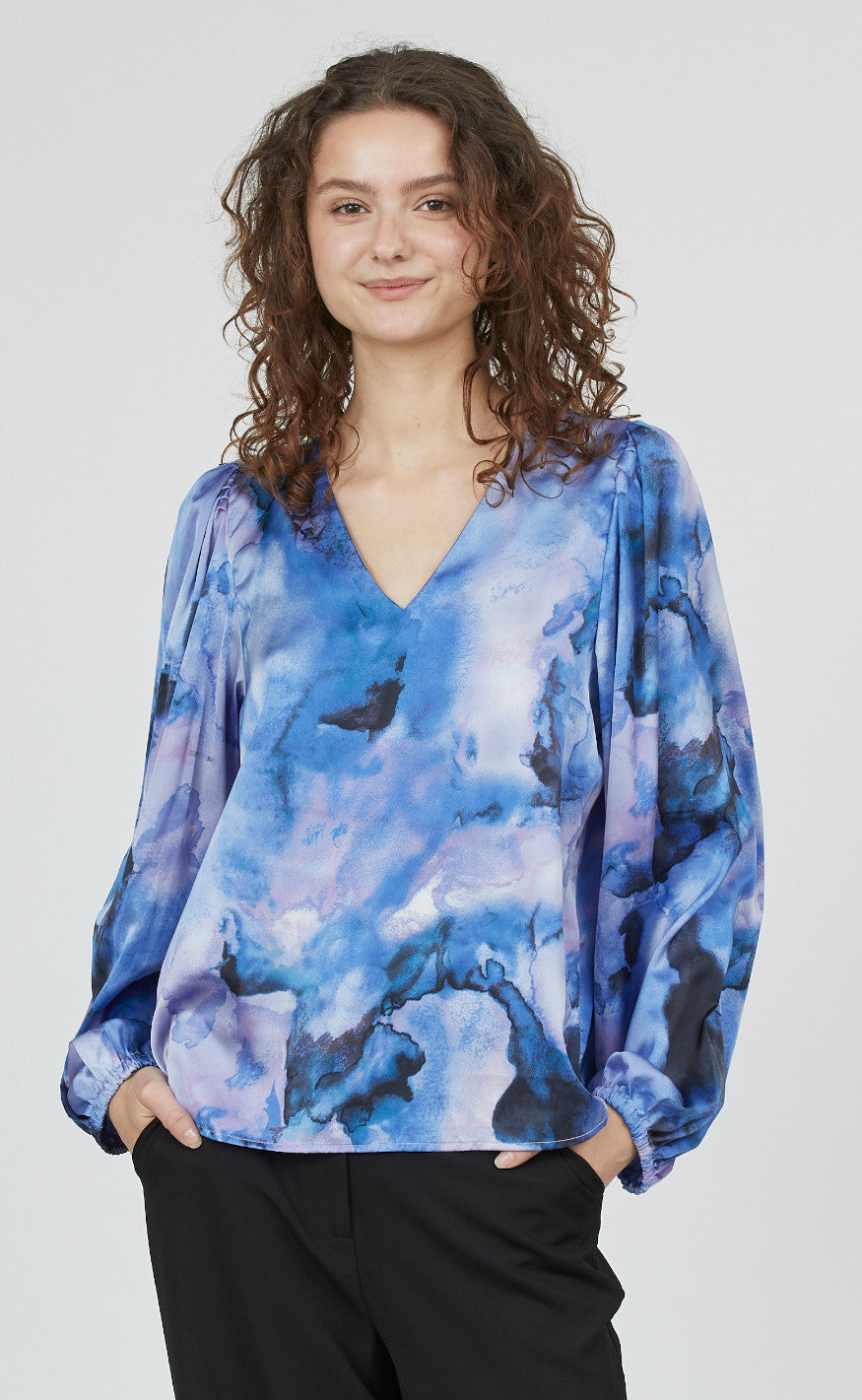 Sisters Point Bluse - Ventia-V.LS5 - Blue Marble