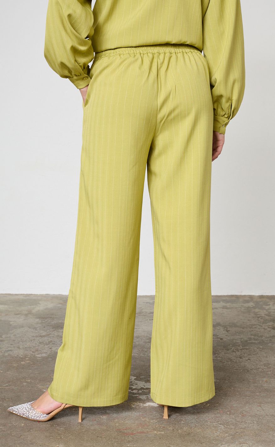 Sisters Point Bukser - VERINA-PA6 - Lime Pinstripe