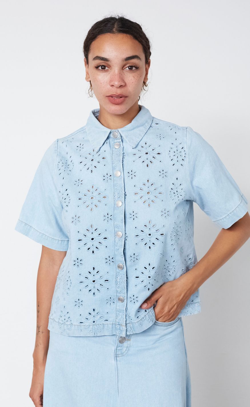 Sisters Point Skjorte - ELSANA-SH1 - Light Blue