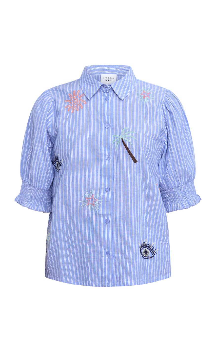 Sisters Point Skjorte - SOLA-SS14 - Blue Stripes Beach