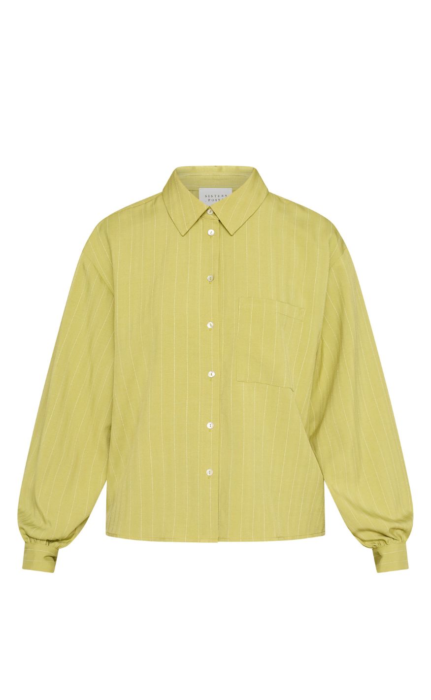 Sisters Point Skjorte - VERINA-SH3 - Lime Pinstripe