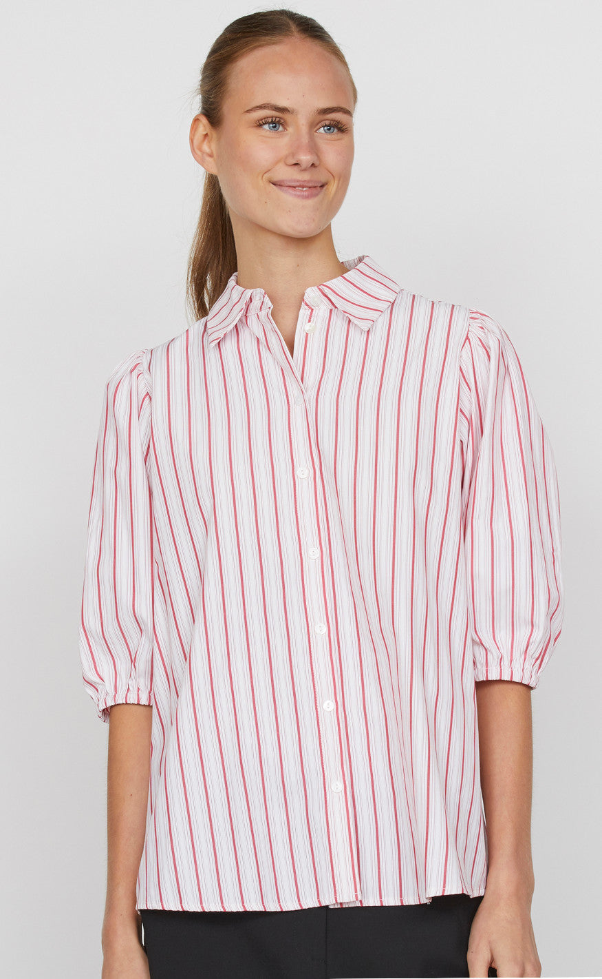 Sisters Point Skjorte - Vibby-SH6 - Cream/Ruby