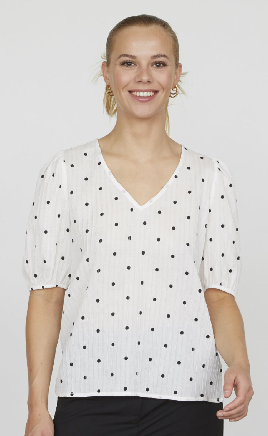 Sisters Point Top - Esca-SS - Off White/Black