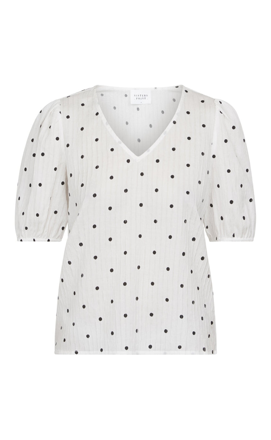 Sisters Point Top - Esca-SS - Off White/Black
