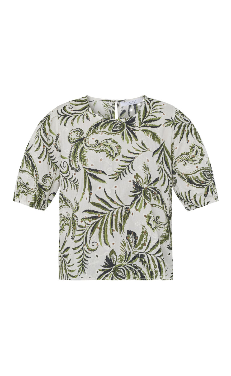 Sisters Point Top - Gilma-O.T - Cream/Green