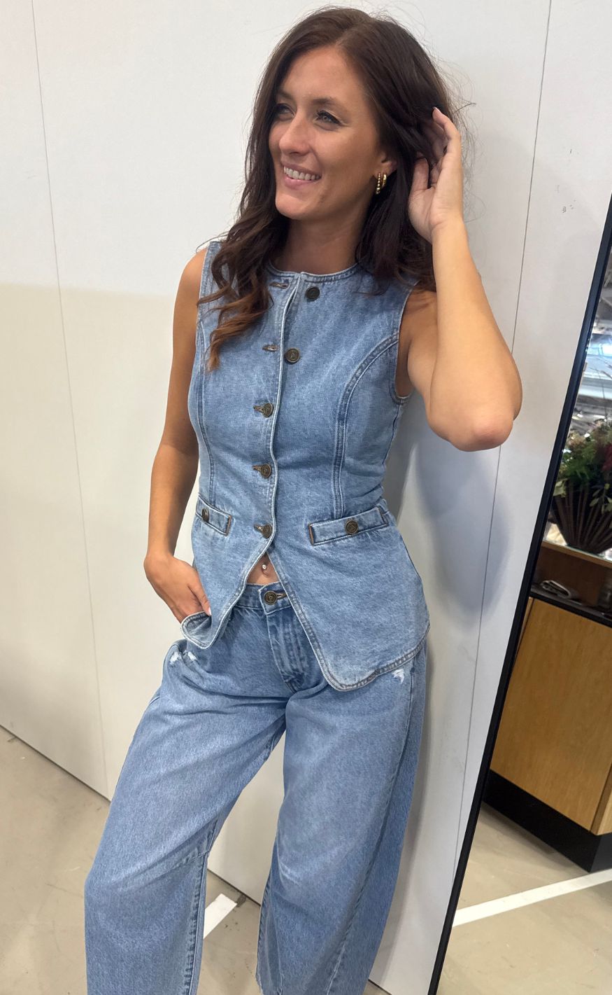 Sisters Point Vest - Fela-VE - L. Denim