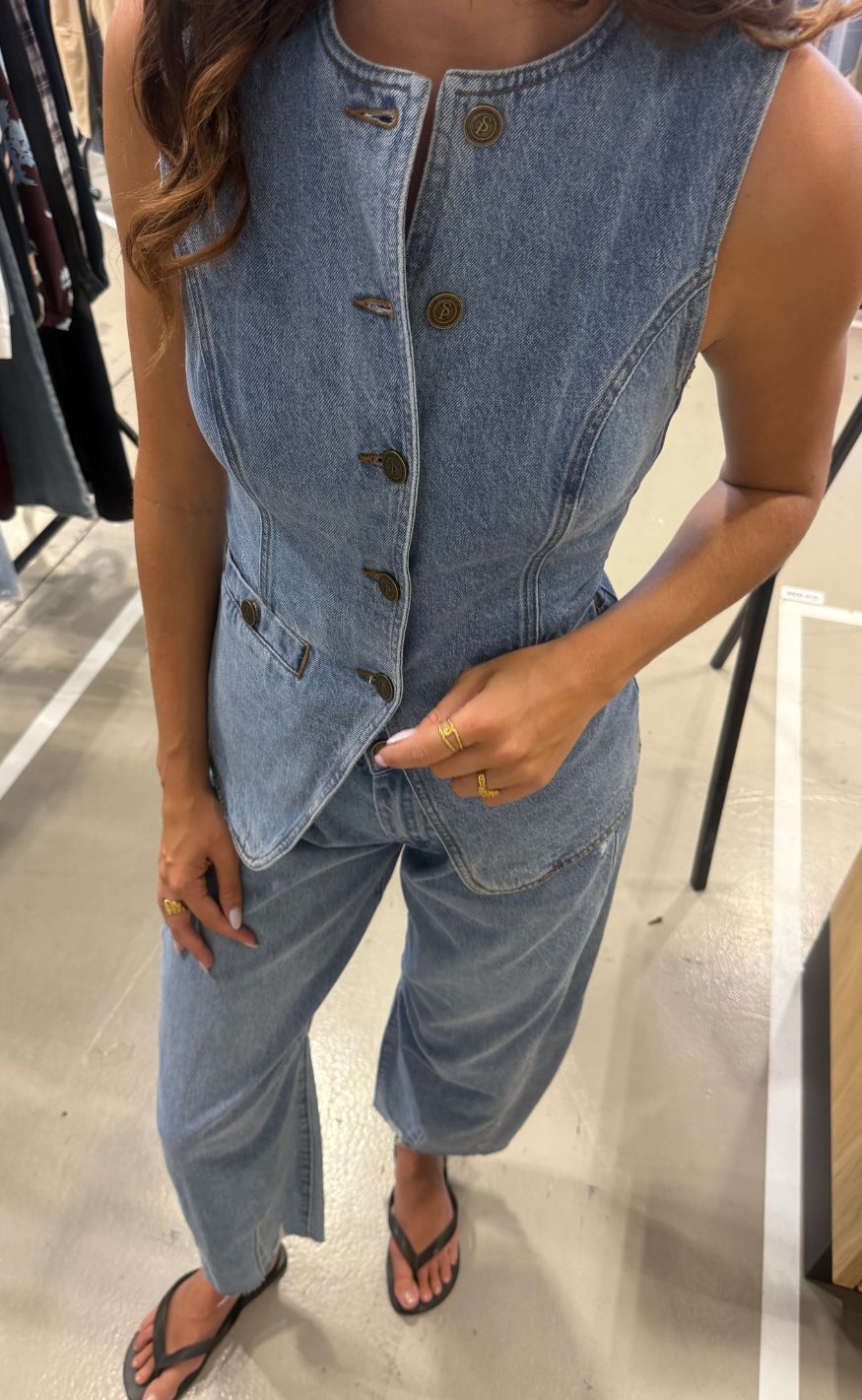 Sisters Point Vest - Fela-VE - L. Denim