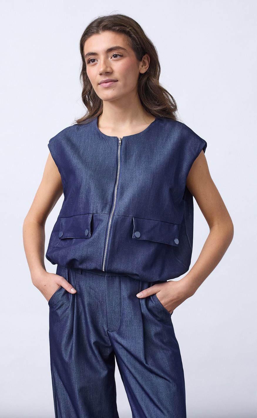 Sisters Point Vest - GARWIN-VE5 - Denim