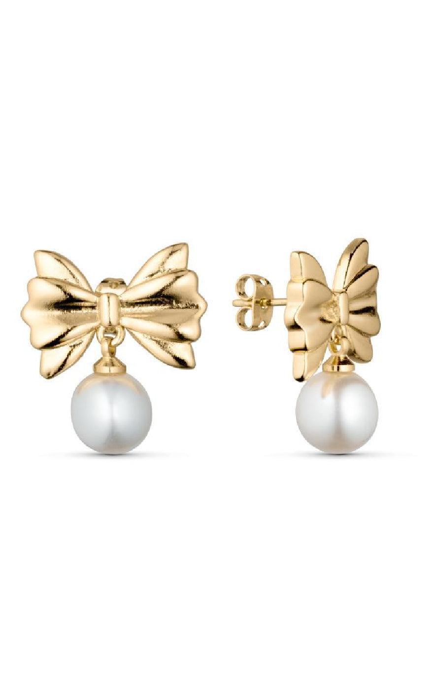 Smykkeli Copenhagen Øreringe - Christina Bow - Gold Colour
