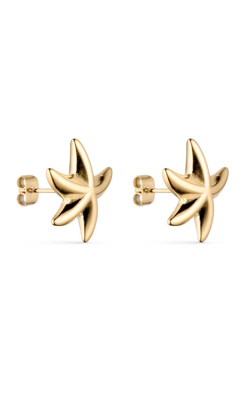 Smykkeli Copenhagen Øreringe - Starfish - Gold Colour