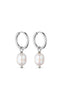 Smykkeli Copenhagen Øreringe - Tokyo - Silver Colour w. Freshwater Pearl