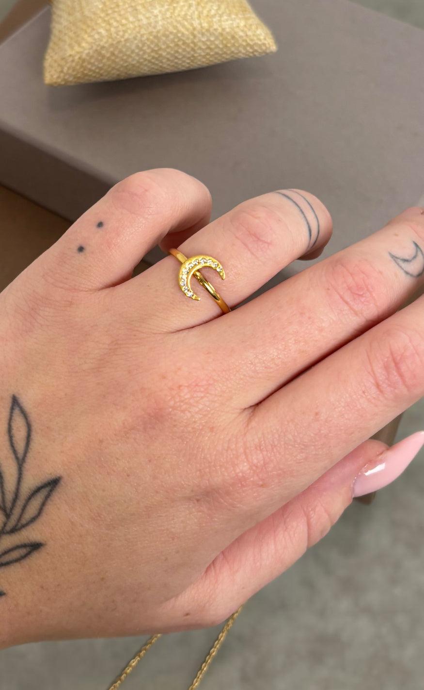Smykkeli Copenhagen Ring - Havana Moon - Gold Colour