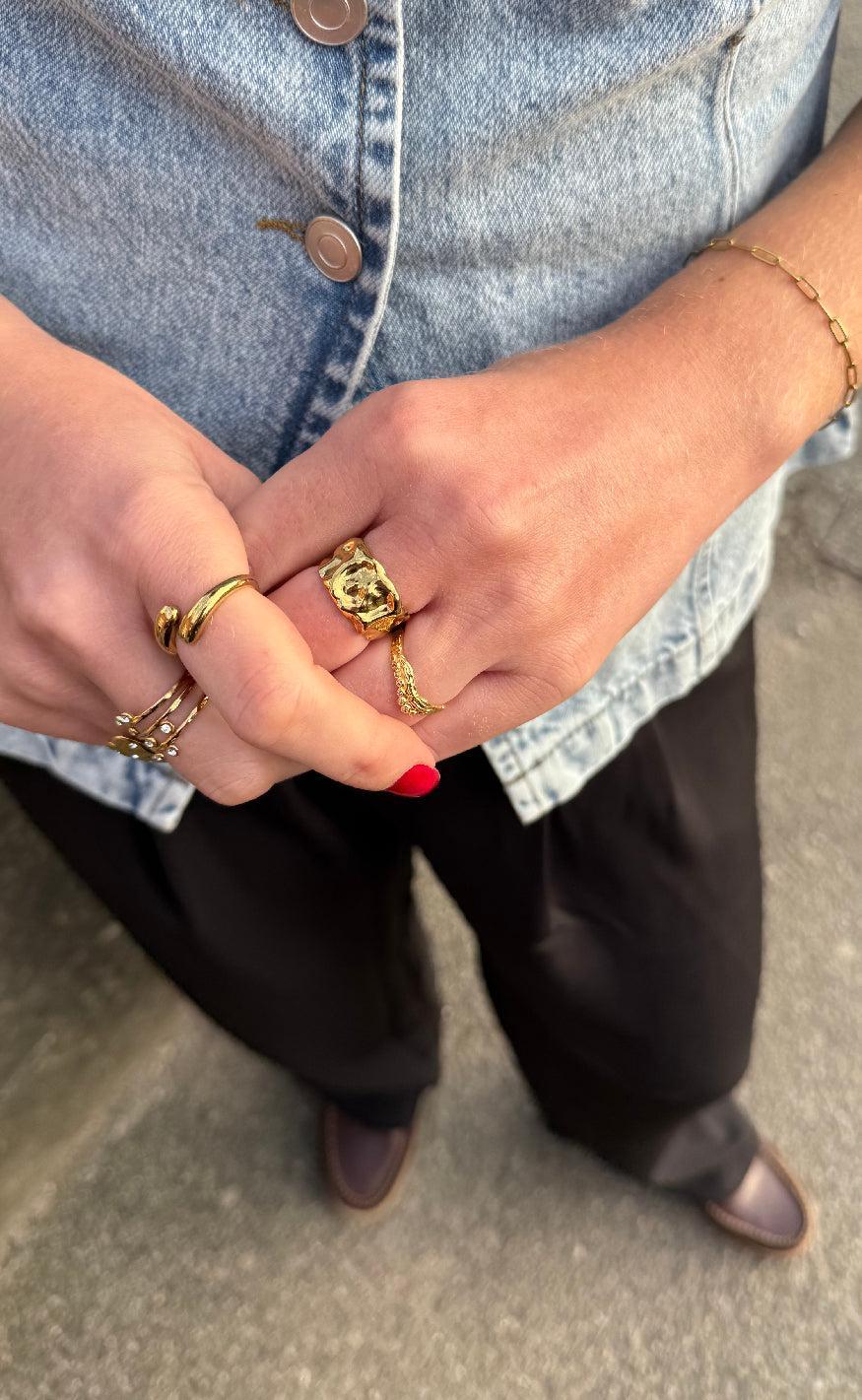 Smykkeli Copenhagen Ring - Mathilde - Gold Colour