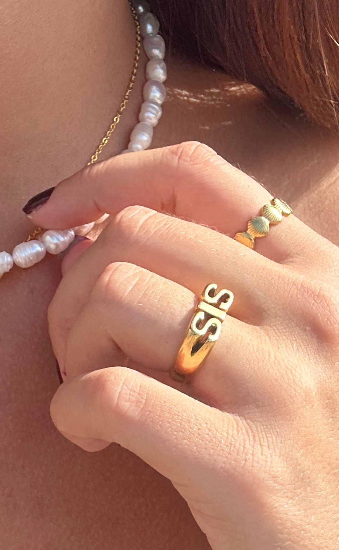 Smykkeli Copenhagen Ring - Shell - Golden