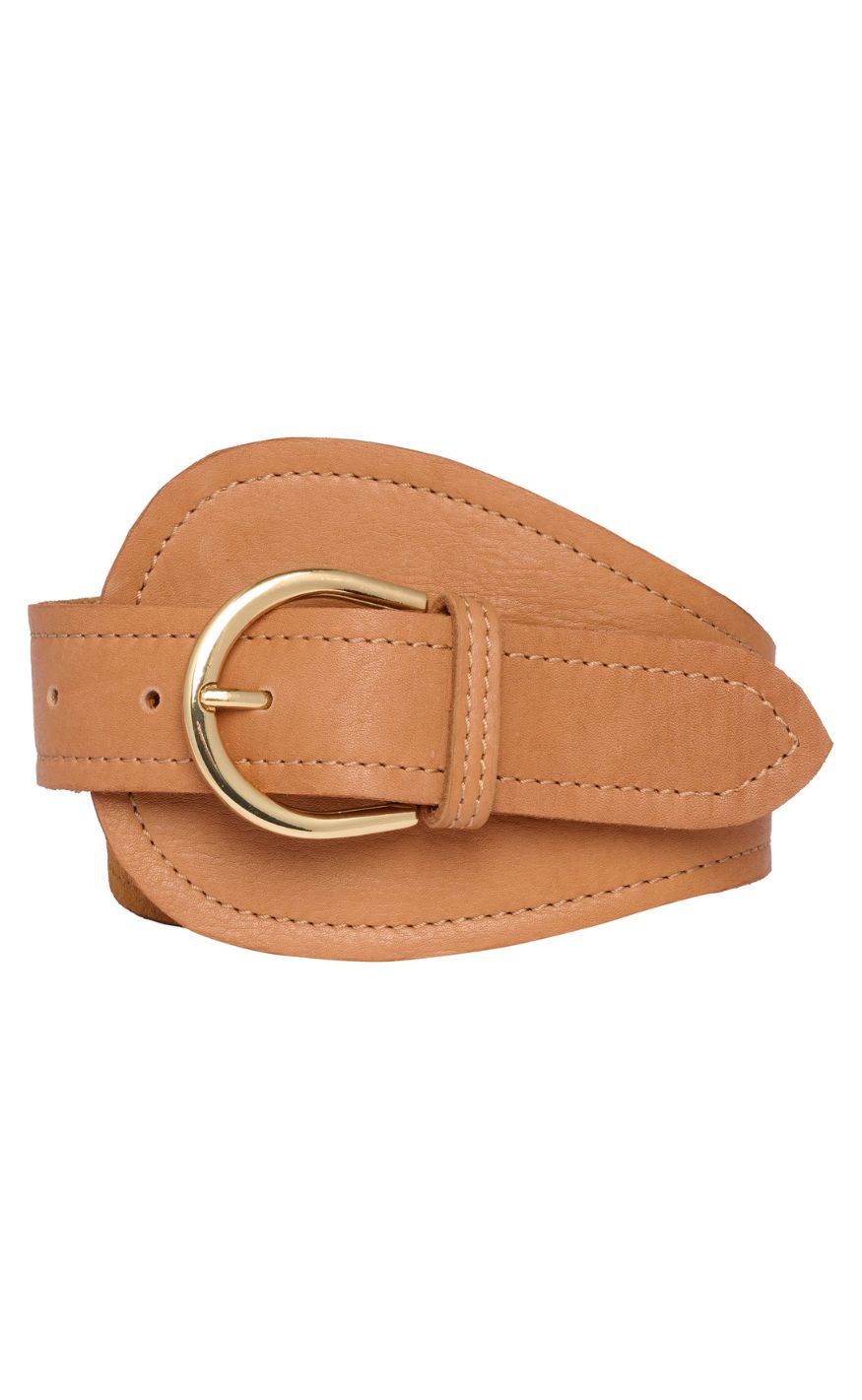 Tim & Simonsen Bælte - Dunja - Cognac/Gold