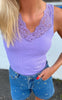 Tim & Simonsen Top - Belen V-Lace - Lavender (vendbar)