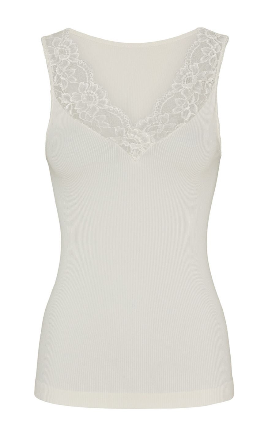 Tim & Simonsen Top - Belen V-lace - Ivory (vendbar)