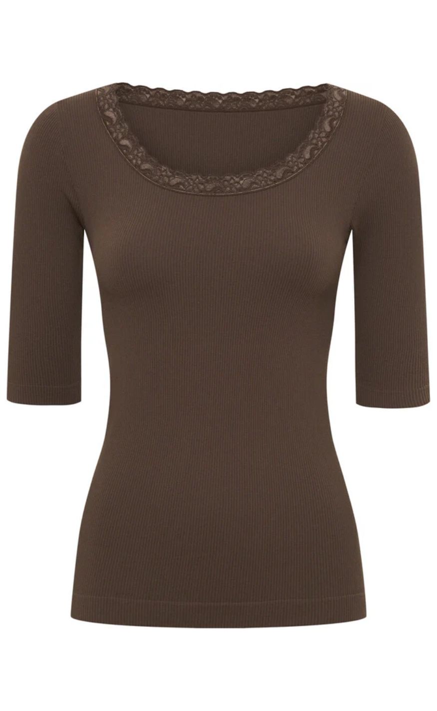 Tim & Simonsen Top - Frida SS - Caffe
