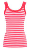 Tim & Simonsen Top - Isa Rib - Scarlatto/Bianco