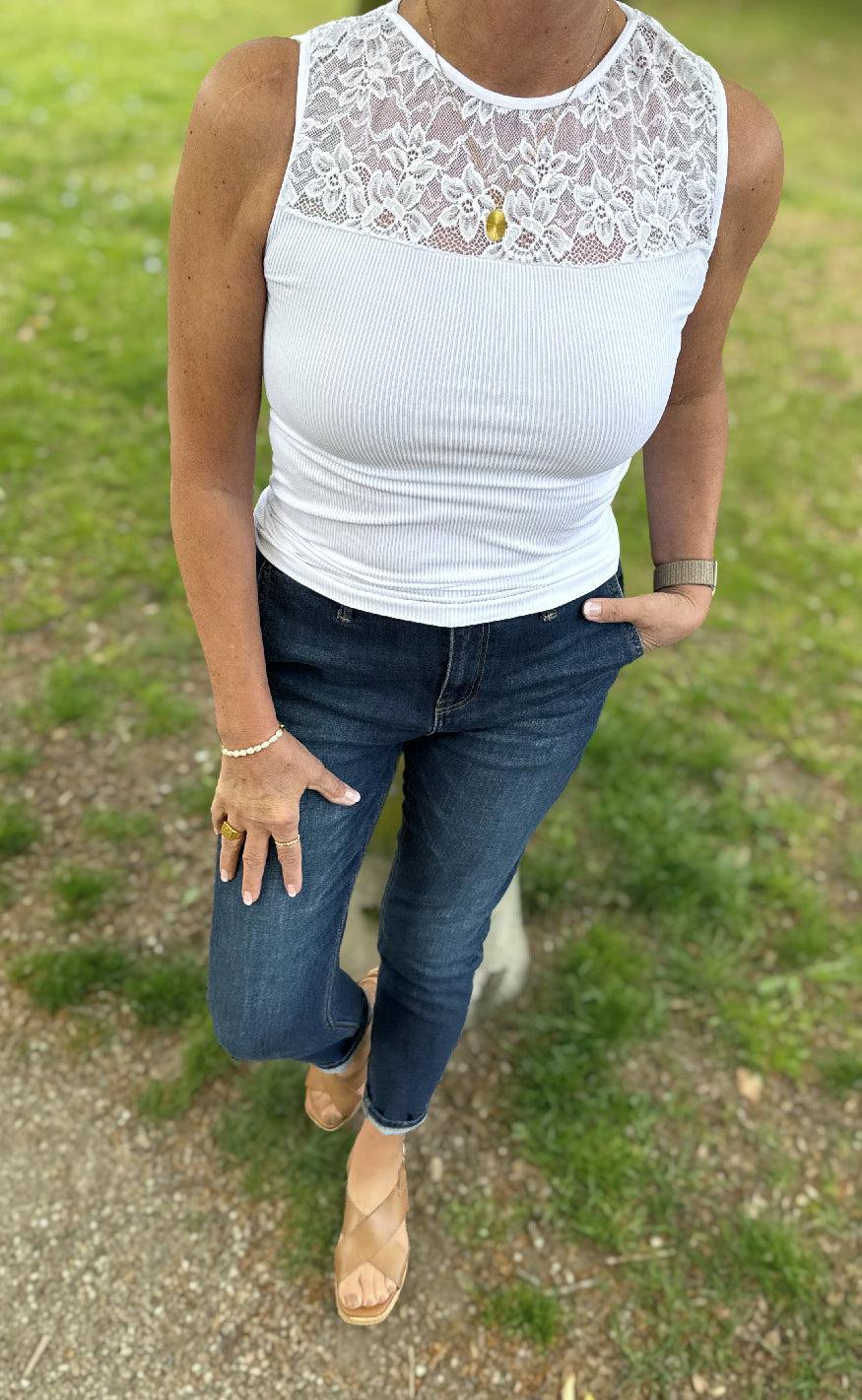 Tim & Simonsen Top - Nancy Rib - Bianco