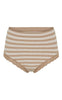 Tim & Simonsen Trusser - Isa Stripe Rib Midi Lace - Nudo/Bianco