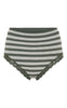 Tim & Simonsen Trusser - Isa Stripe Rib Midi Lace - Oliva/Bianco