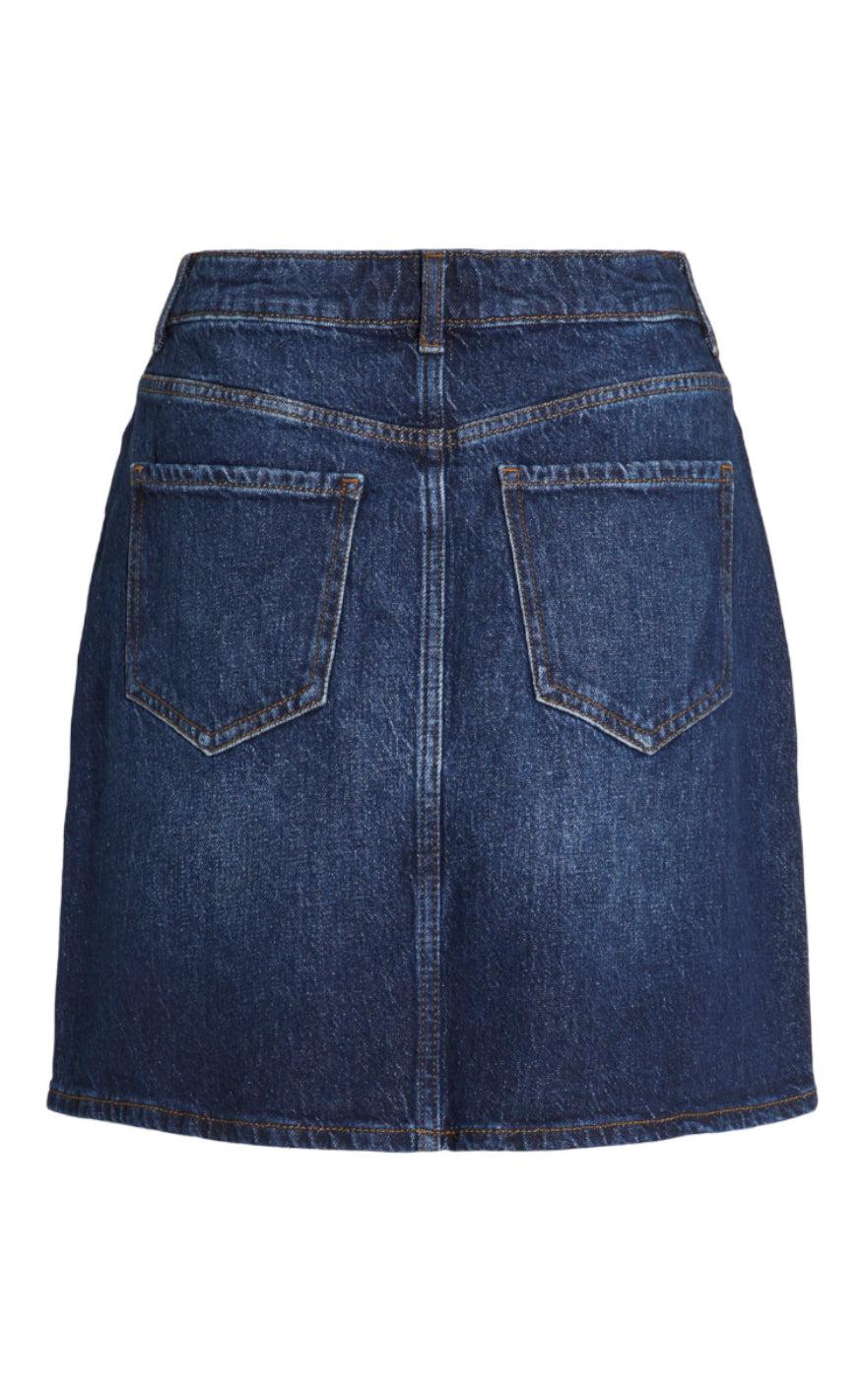 VILA Nederdel - Kaja - Dark Blue Denim